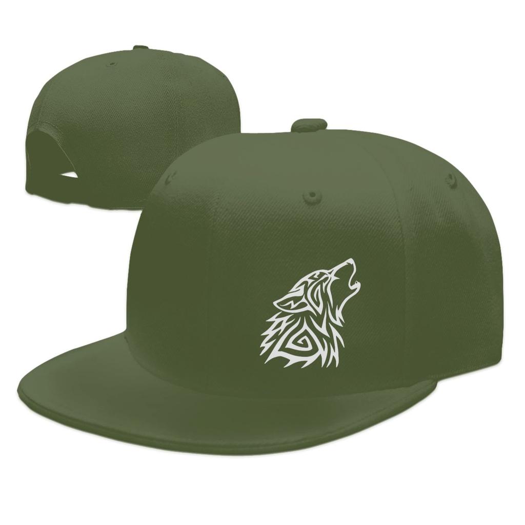 NGG-333 Adult Snap-Back Caps,Tribal Wolf Howl Adjustable Hip Hop Flat Brim Baseball Cap …