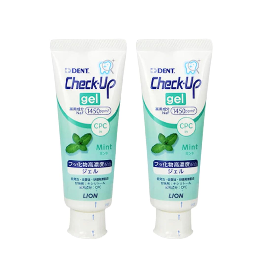 

[Set of 2] Dent Health Check Up Gel Mint 75g Check UP gel Mint Fluoride gel Xylitol Original logo packaging M