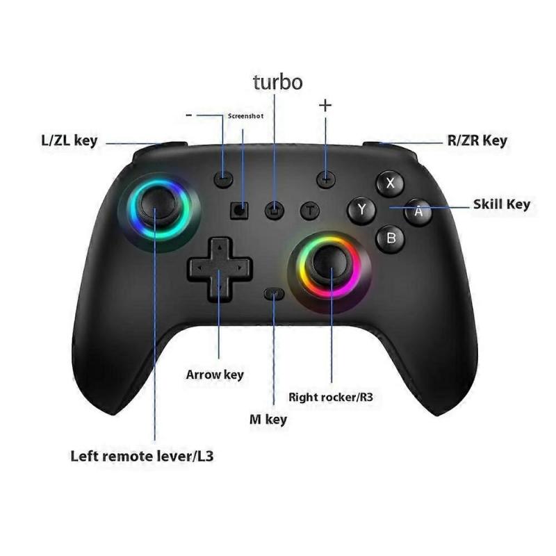SW-01146-B For Nintendo Switch Pro Wireless Game Controller for Switch Pro Back Button Wake
