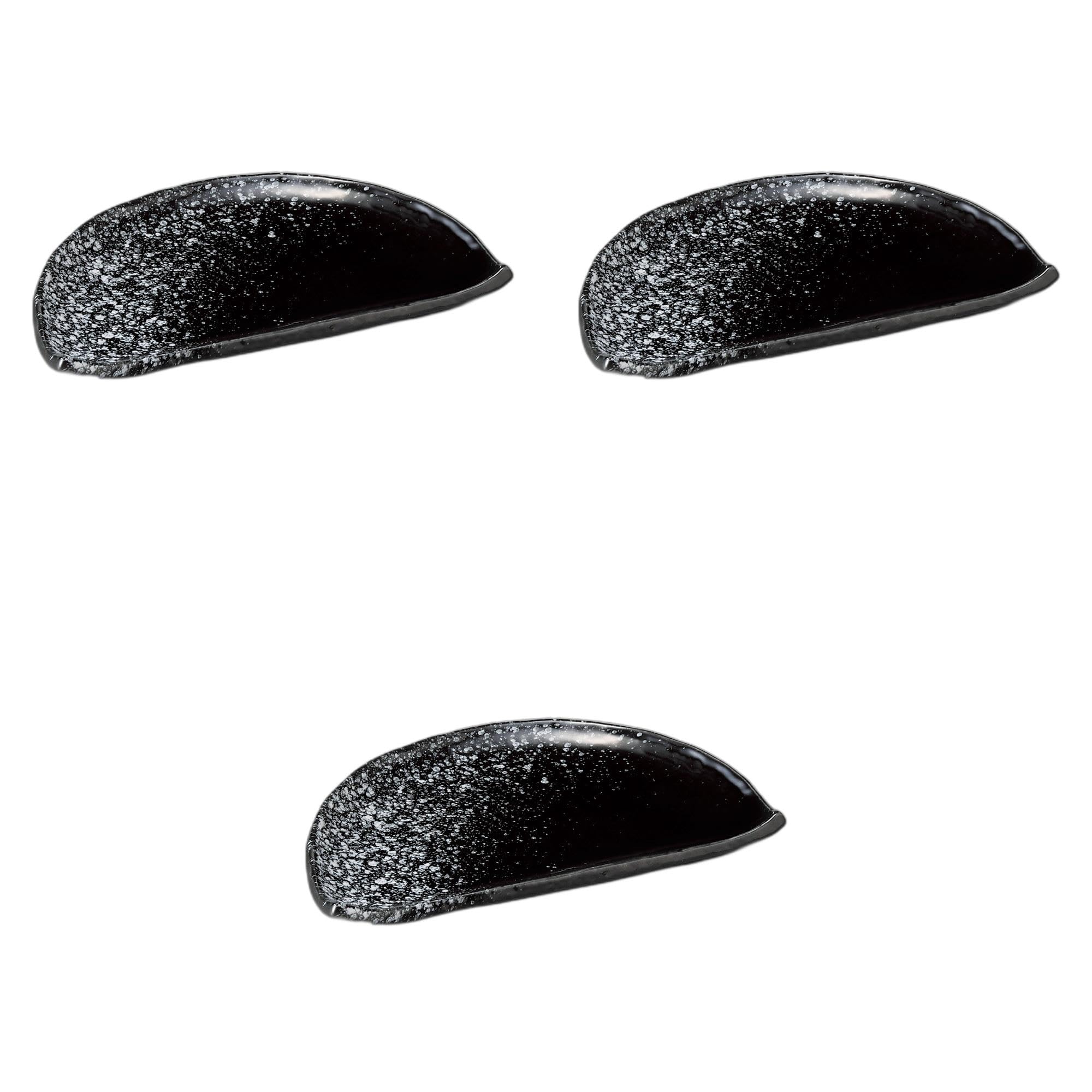 

Set of 3 Yukirai Plates x x Irregular Shape Ceramic Setomonohonpo 7.0 Half-Moon [21.3 12.3 2.4 cm] Plates, Reinforced,