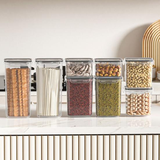 Versiegelte Box mit Schnalle, Kunststoff-Lebensmittelaufbewahrung, 800/1400/2000/2800 ml, gute Abdichtung, staubdicht, verdickter Snack