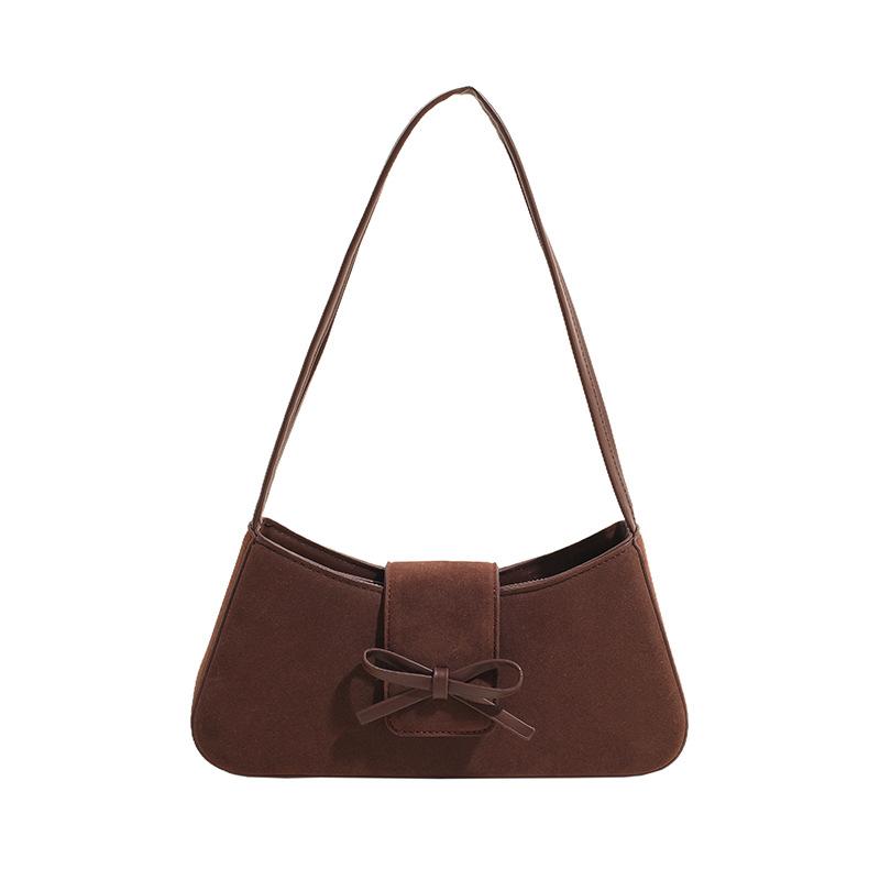 Autumn And Winter Simple Matte Texture Underarm Bag Women'S Tide High-End French Retro Commuter Shoulder Bag