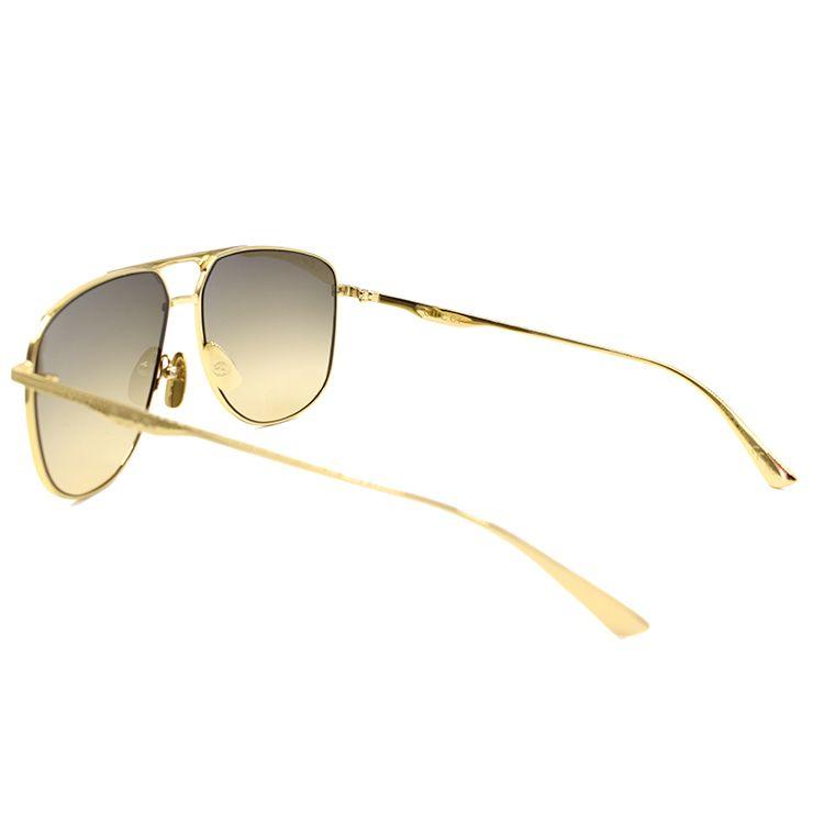 Gucci Brilliant Glory Series Business Travel Edition High Definition Aviator Sunglasses Men Sunglasses Gold GG0336S-001
