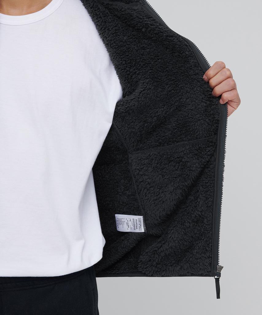 Musinsa Standard Shaggy Fleece Zip-Up Jacket [Black]