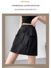 Gray Women's A-Line Midi Skirt with Elastic Drawstring Waist - Summer 2025 Anti-Exposure Workwear Style