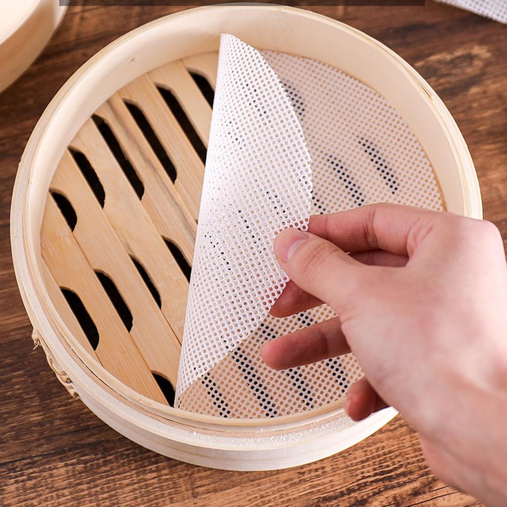 Desirable Silicone Steamer Cloth for Steaming and Dim Sum Heat Reusable Food-Grade Dumplings, Dumplings, - Resistant, Durable, Washable, (22cm/5
