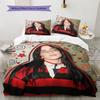 Billie Eilish Muster Bettwäsche, Steppbett Set Bettbezug Kissenbezug Zuhause Geburtstagsgeschenk (1 Bettbezug + 2 Kissenbezüge, ohne Füllung)