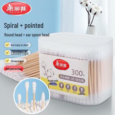 Meiliya Multi-Tip Bamboo Cotton Swabs Set