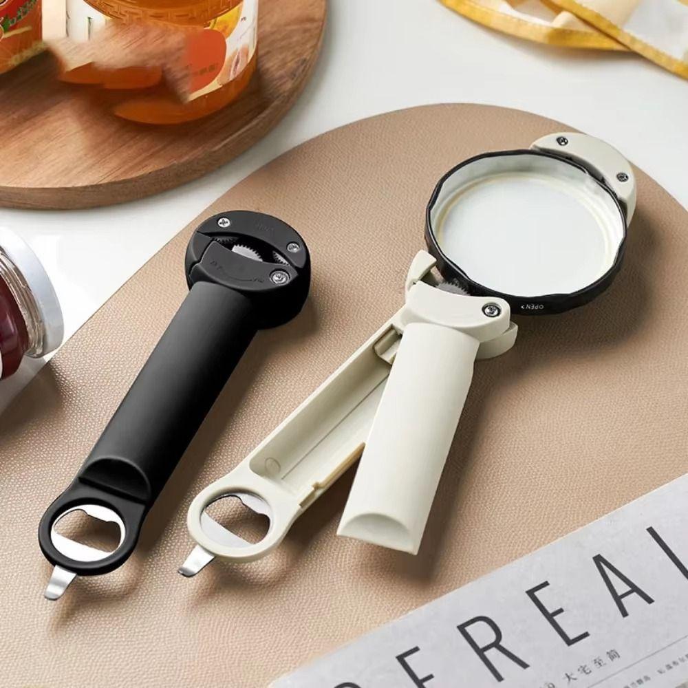 Thickened Handle Telescopic Cap Opener Stainless Steel Jar Lid Gripper  Kitchen Tools