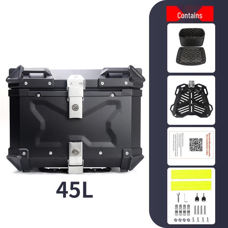 Quick Release Aluminum Motorcycle Tail Box - Available In 28L To 100L Capacities