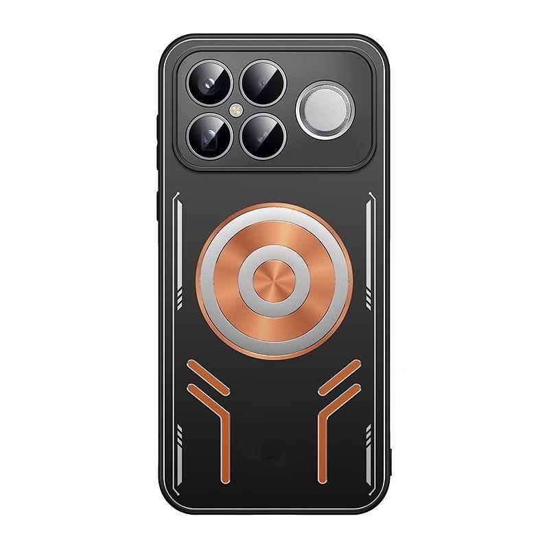 Aluminum Metal Heat Dissipation Back Magnetic Phone Protective Cover for Xiaomi Poco F9 Ultra F9 Pro F8 Ultra F8 Pro Shockproof Wireless Charger Case