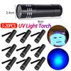 9 LED Ultraviolet LED Flashlight 395nm Handheld Ultraviolet Detector Waterproof UV Light Torch for Hiking/Camping/Home