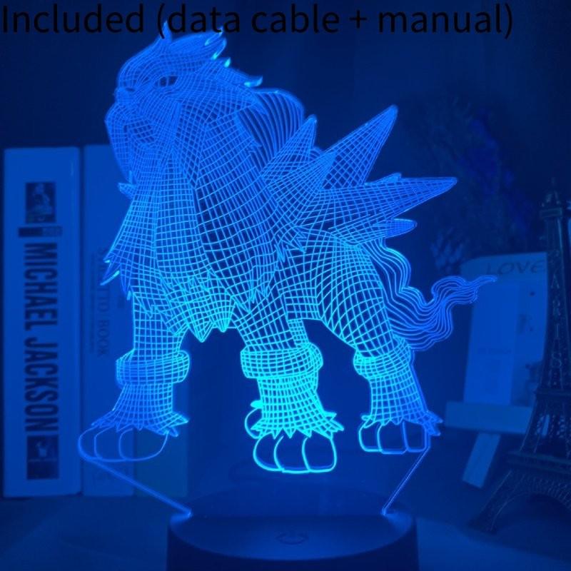 3d Characters Usb Night Light Touch Change Color Seven Colors Lamp Table