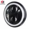White DRL Amber Turn Signal Motorcycle Lighting System 7Inch LED Projector Headlamp Compatible for Lada Niva 4x4