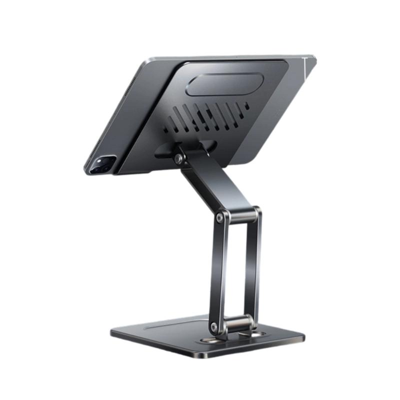 Aluminum Adjustable Computer Stand Foldable Laptop Bracket Easy Storage Stand for Desk Computer Stand Notebook Laptop серый