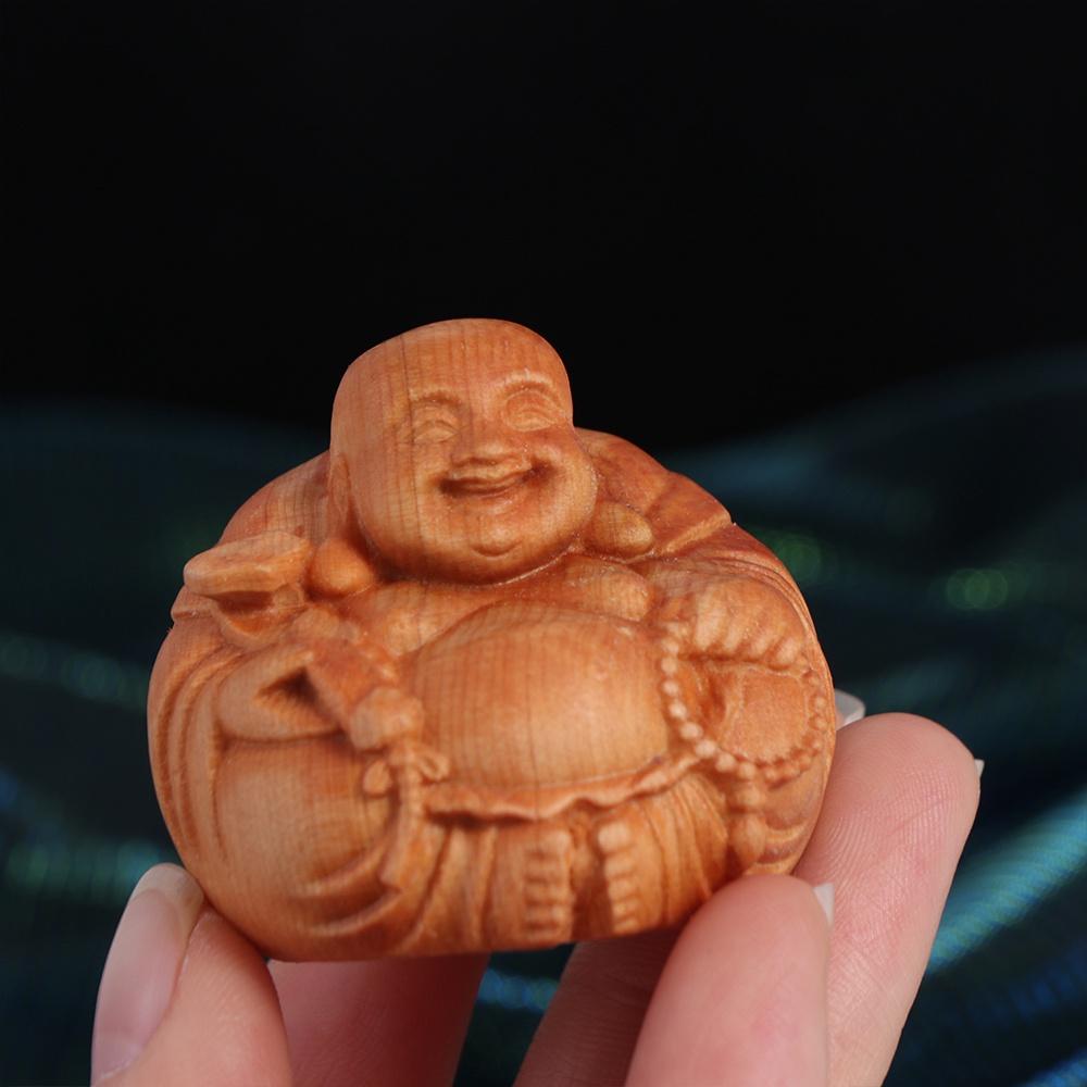 Estatua de Buda en Miniatura Artesanía Mini Estatua Hecha a Mano Buda Sonriente Escultura Maitreya Niños