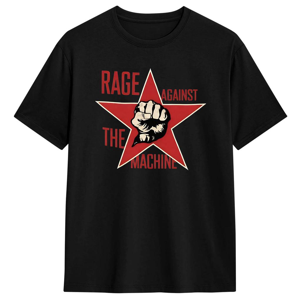 Unisexs Rage Against Machine T Shirts Cotton Clothing Vintage Short Sleeve Crewneck Tee Shirt Summer TShirts