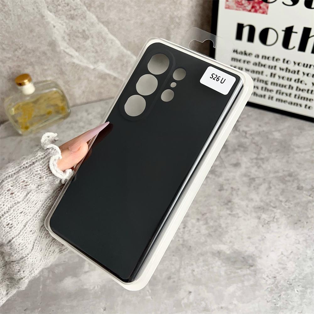 Luxury Original Liquid Silicone 1:1 Phone Case For Samsung Galaxy S23 FE S24 Plus S25 S26 Ultra Anti-drop Protect Cover with box
