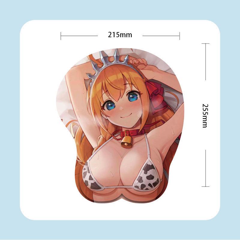 G05 Anime Beauty Poggiapolsi Mouse Pad in Silicone 3D - Confortevole, Morbido e Design Ispirato ai Cartoni Animati