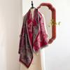 Luxury Brand Winter Cashmere Scarf for Women - Retro Printed Shawl with Tassels, Warm Pashmina Wrap & Bandana Poncho