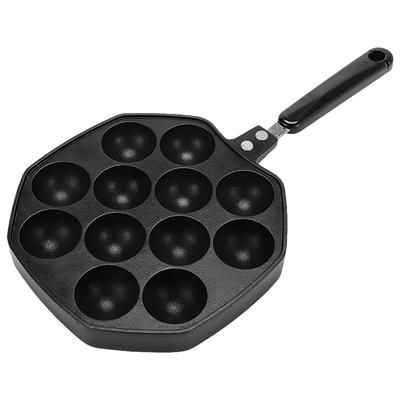Nonstick Takoyaki Pan 12 Compartment Holes Grilling Pan Cooking Plate Takoyaki Maker Octopus Ball Baking Tray for Baking Cooking