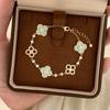 Light Luxury Clover Pendant Bracelet With Zircon Stones For Womens Fashion Gift