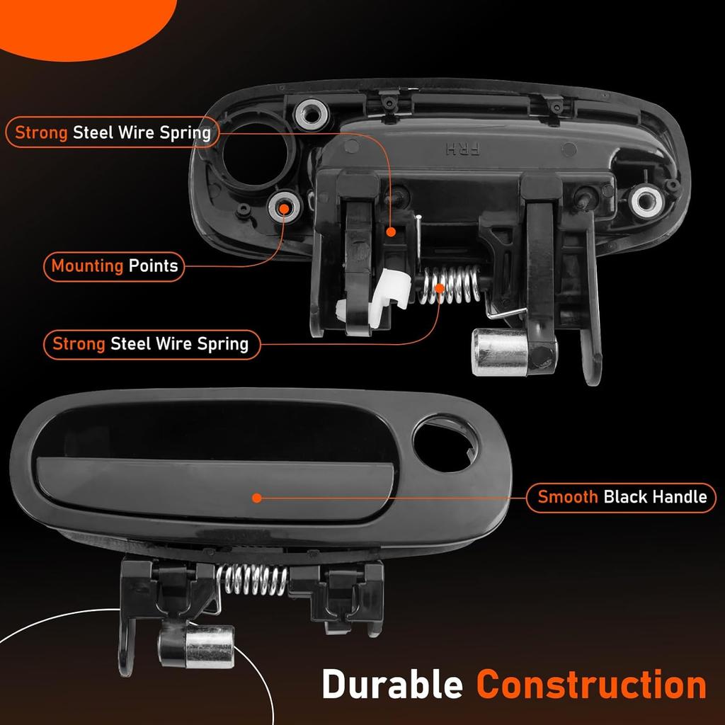 Door Handle Set fits for 1998-2002 Toyota Corolla Chevrolet Prizm Door Handles,Exterior & Interior,Front & Rear,Left & Right Replaces# 6922002030