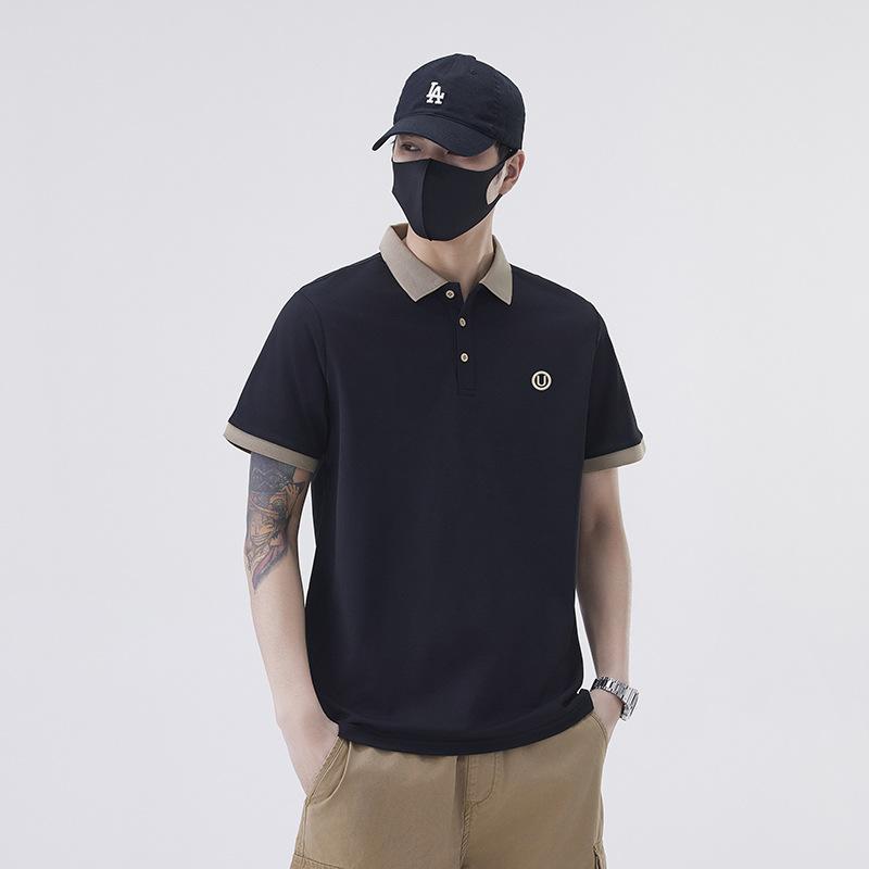 New Summer Men's Short-sleeved Top Thin Loose Lapel Short-sleeved POLO Shirt