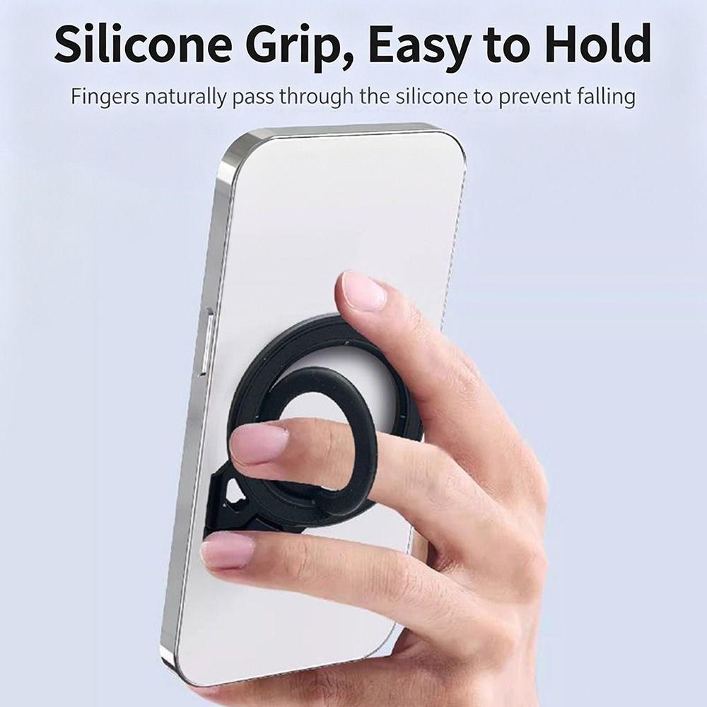 Adjustable Dual Magnetic Phone Holder Foldable Magnetic Stand Desktop Stand for Laptop Attachment