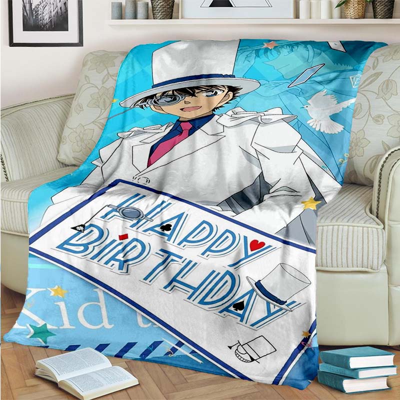 Conan Edogawa-Decke, Detektiv und Dieb, Conan-Decken, Anime-Flanelldecken für Bett, Sofa, rosa Paardecken, Geburtstagsgeschenke
