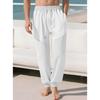 Spring Summer Men's Drawstring Waist Jogger Pants Casual Lightweight Beach Trousers