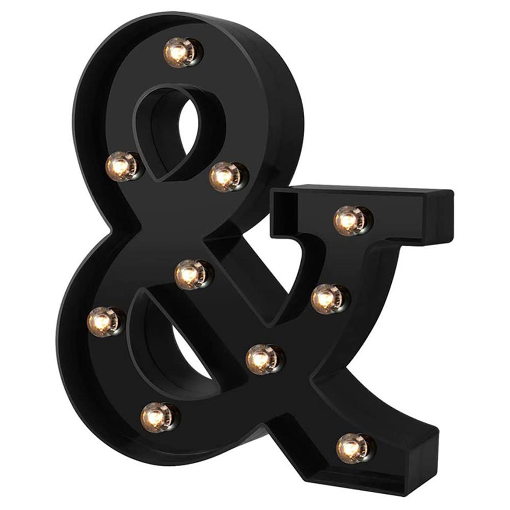 Newly Design Led Letters Lights 26 Alphabet Black Decorative Marquee Lamps for Wedding Party Birthday Home Bar Decoration