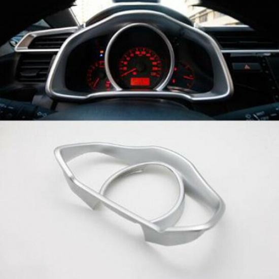 Silver 1X Front Dashboard Frame Cover Trim For Honda Fit Jazz 2014-2019 Car Auto