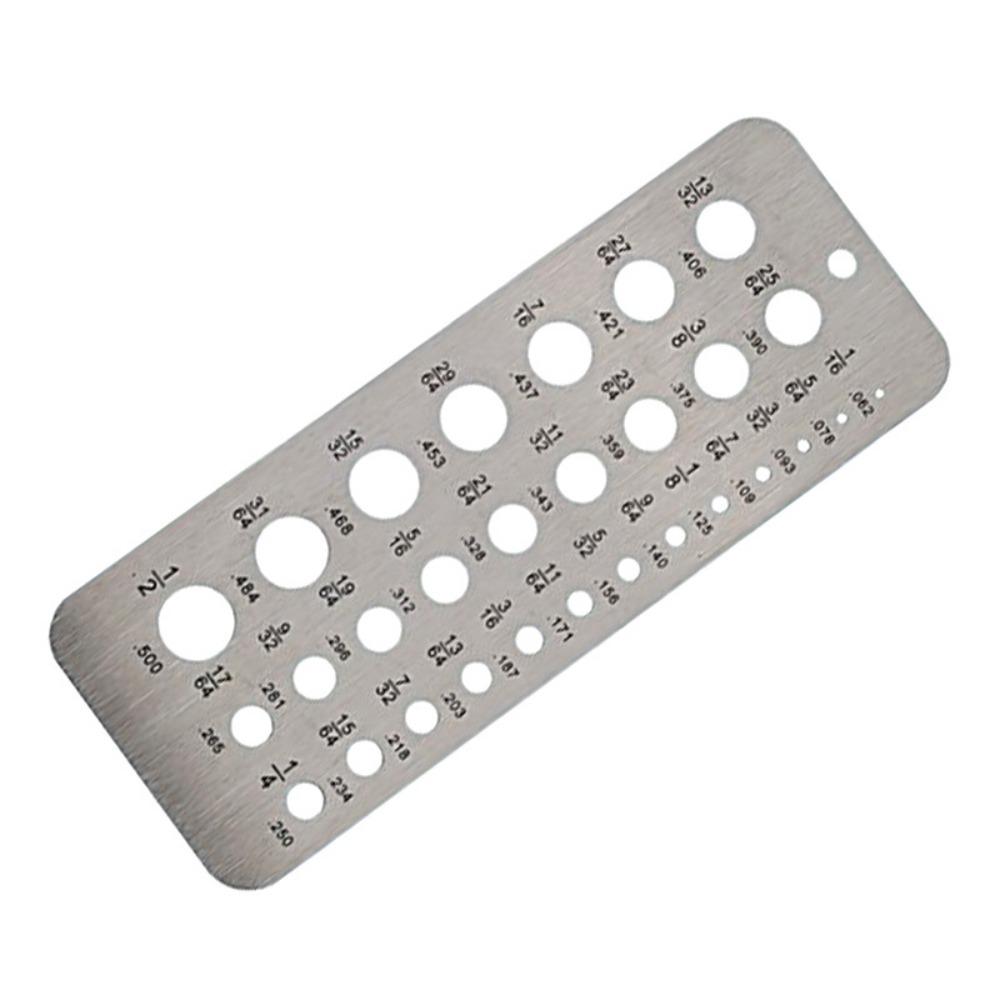 

29 Holes Drill Gauge Bolt Wire Drill Bit Checker Plate Diameter Drill Template Gauging серебряный