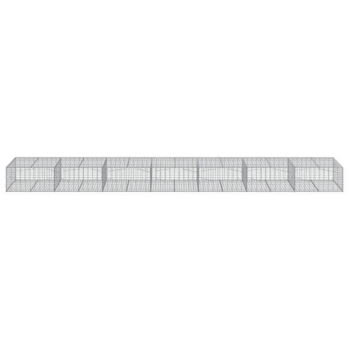 VidaXL Panier gabion avec couvercle 700x100x50 cm fer galvanisé, mur en gabion, mur de soutènement en gabion, clôture en 3295184