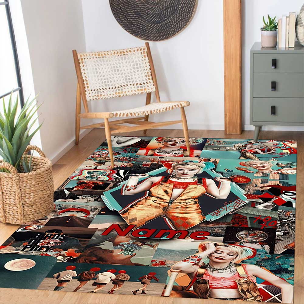 Warnermedia Customize your name rug, office chair cushion, home bedroom living room gift.
