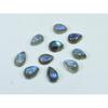 6X9MM Natural Labradorite Blue Fire Pear Cabochon Loose Gemstone 10Pcs Lot C-1118