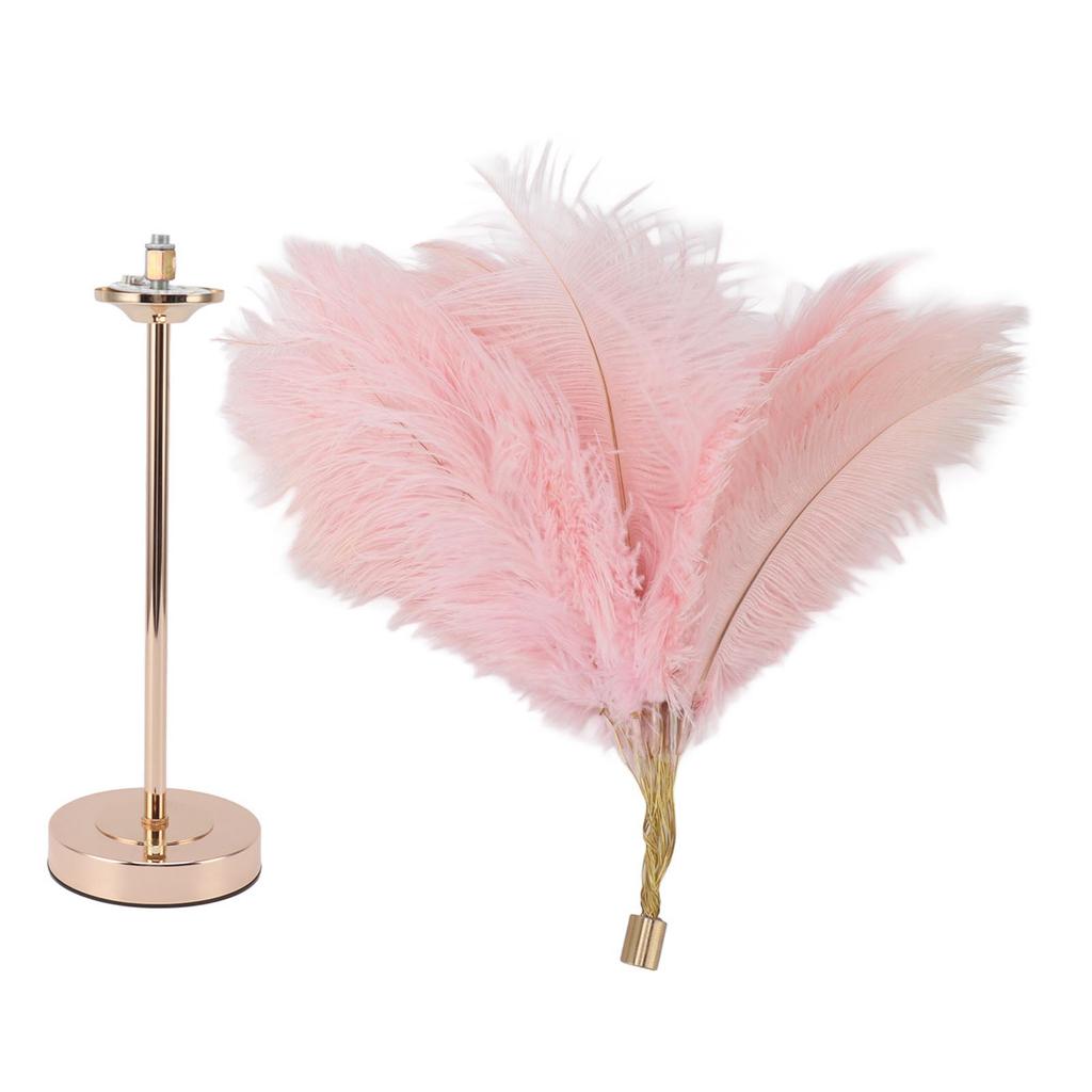 Decorative Table Lamp 30PCS Feathers USB Rechargeable Light Touch Control Desk Light Built in Battery