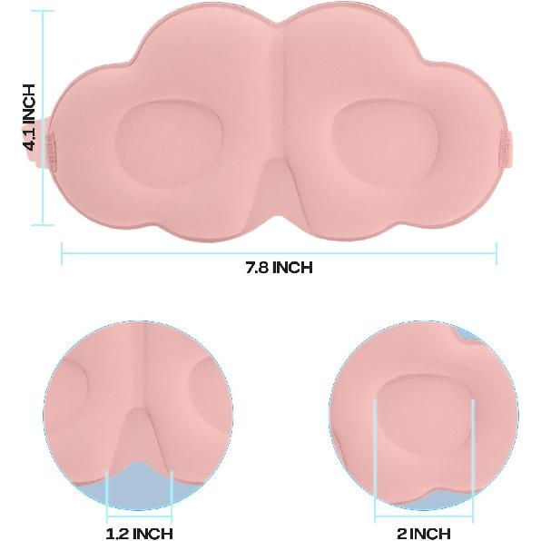 Sleep Mask,Soft 3D Contoured Silky Blindfold Eye Mask for Sleeping and Side Sleepers,Eye Cover with Adjustable Strap Suitable Gift for Men Women