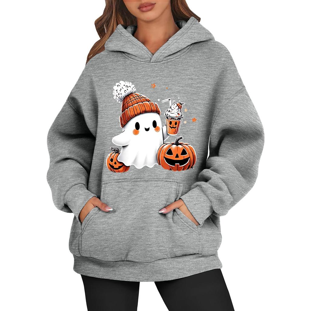 Women's Fashionable Daily Versatile Casual Hooded Sweatshirt, Daily Long Sleeved Patch Top Sweatshirt