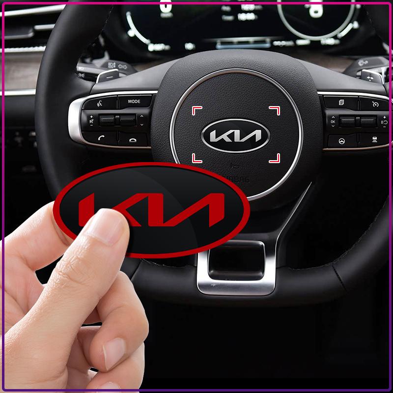 1Pcs Steering Wheel Sticker Badge for KIA Sportage Ceed Rio 3 4 K2 K3 K4 K5 K6 K7 K8 Picanto Sorento Optima Cerato Soul Auto Styling Decoration