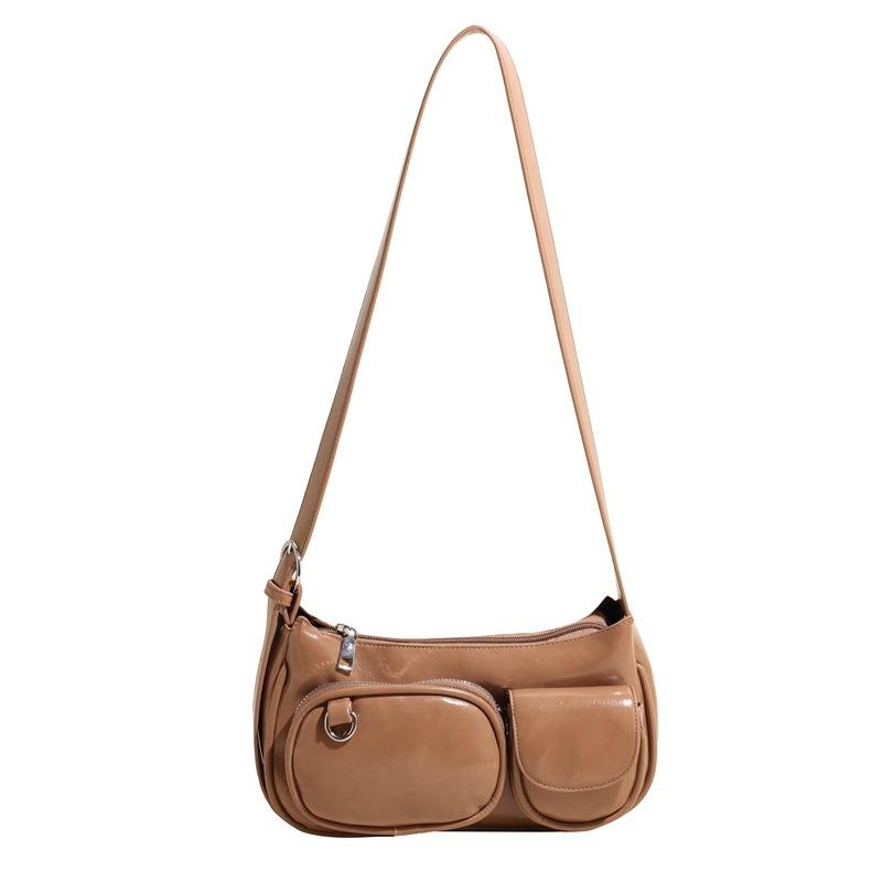 New niche design multi-pocket shoulder armpit bag retro red Spice Girl versatile handbag