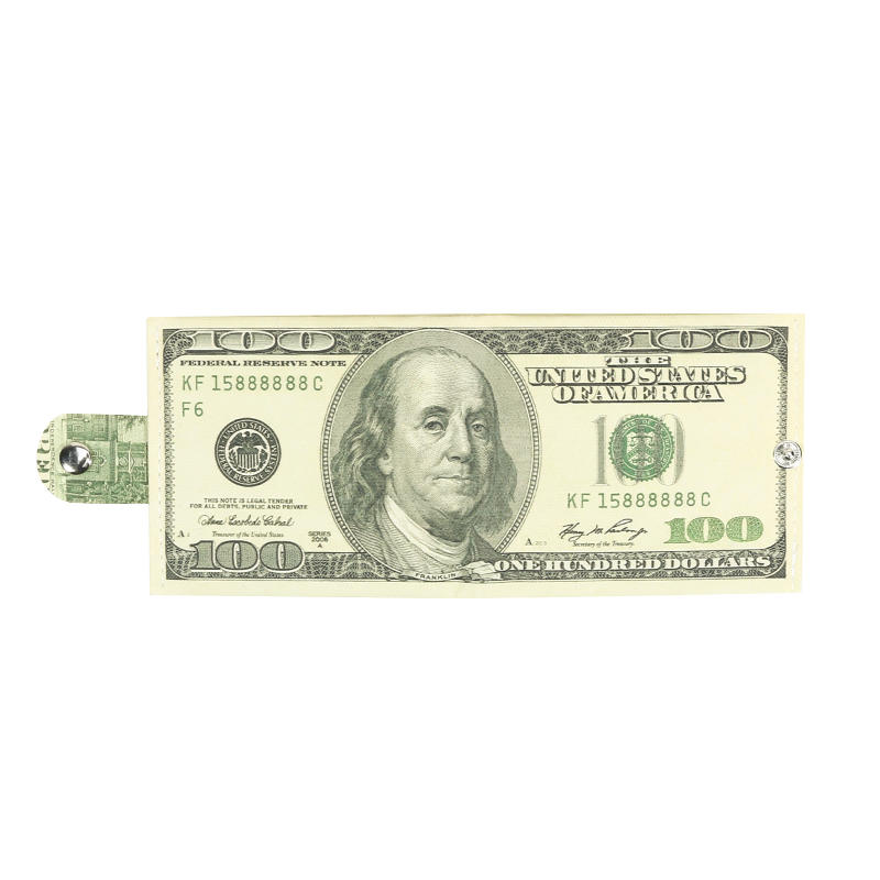 Chic Money Clips Men Women Currency Notes Pattern Pound Dollar Euro Purse Wallets Unisex Fashion Wallet Snap Cash Holder