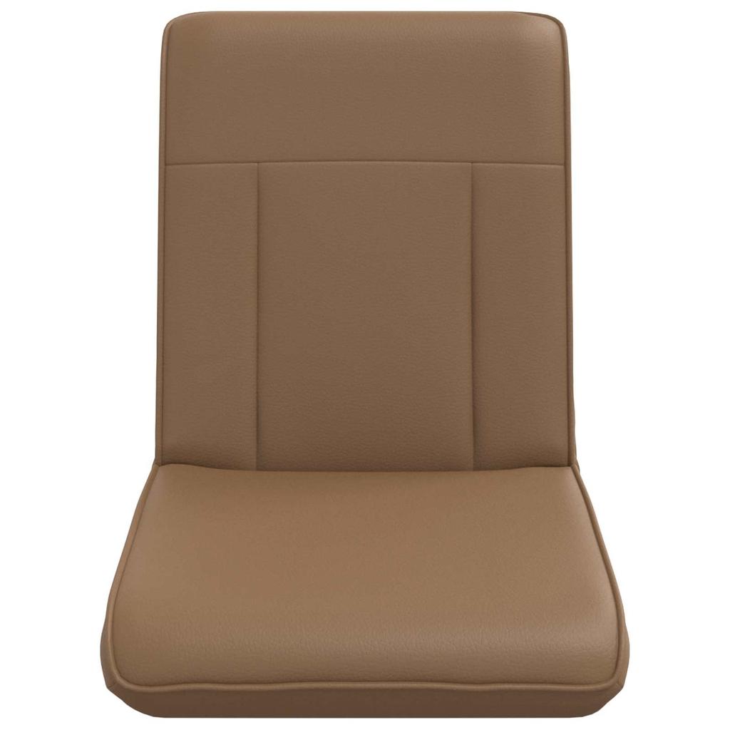 Adjustable Floor Footstool Cappuccino Artificial Leather