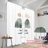2pcs 2D flat printing Curtain Fearfully Wonderfully Made 100% Polyester Without Electricity Birthday Party for Photo Booths &