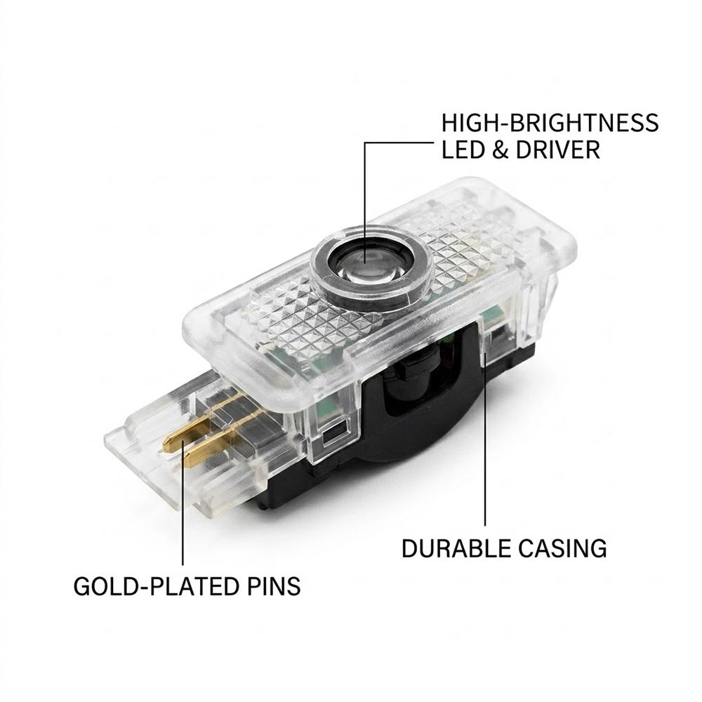 2pcs HD Led Car Door logo Projector Welcome Light For Mercedes Benz C CLK SLK SLR Class W203 W208 R171 C199 Auto Accessories CM3