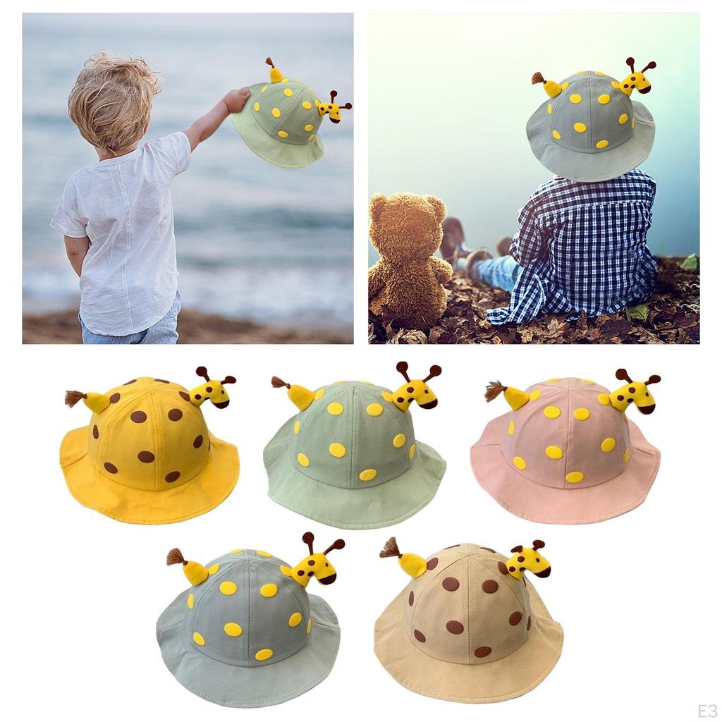 Bucket Hat Fishing Caps Cute Breathable with Chin Strap Summer Beach for Camping Vocation