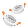 Black White Aluminum Round GU10 MR16 Downlight Adjustable Spot Light Fixture LED Downlight Ceiling Spot Light Frame Indoor