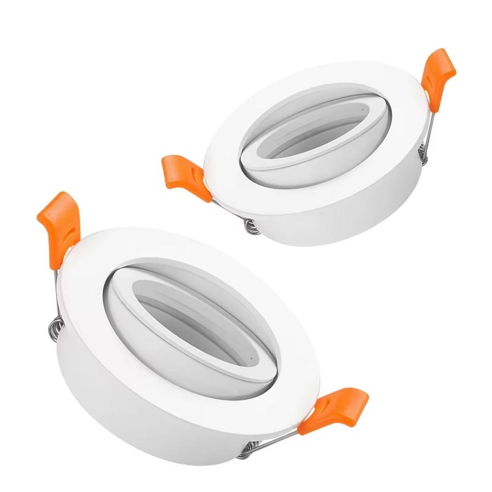 Black White Aluminum Round GU10 MR16 Downlight Adjustable Spot Light Fixture LED Downlight Ceiling Spot Light Frame Indoor