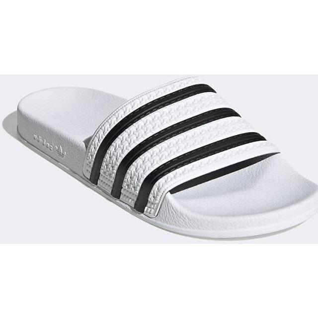 

Бело-черные шлепанцы Adidas Originals adilette